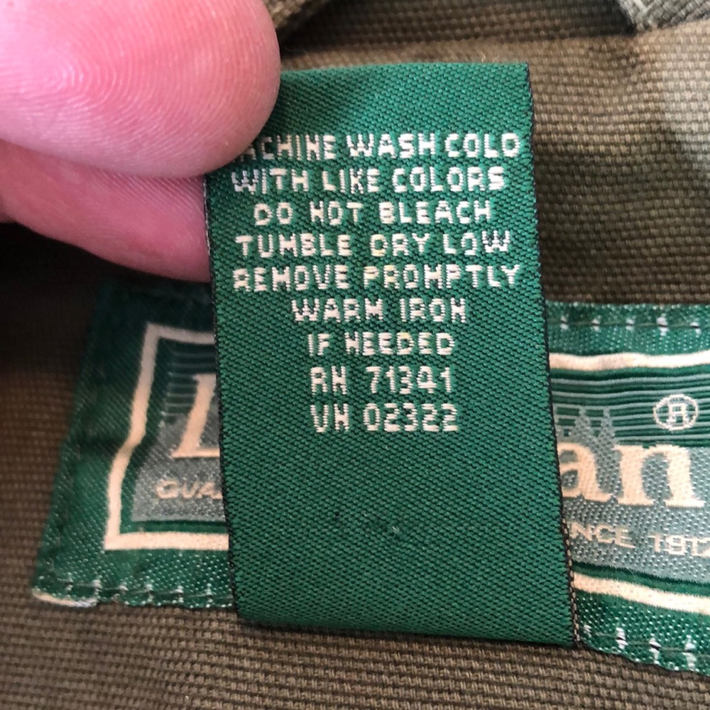 ❌sold❌ Vtg  LL Bean size L 6x/7 Cotton Army Jacket classic rugged preppy - Picture 9 of 13
